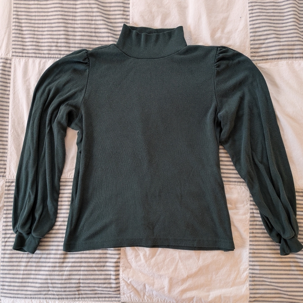 Marine Layer Dark Green Turtleneck Sweater